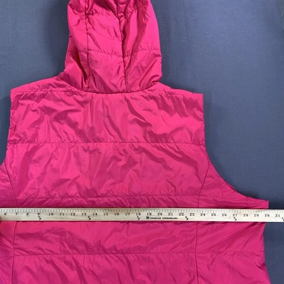Torrid Vest Womens 4 Pink Hooded Quilted Puffer Full Zip Pockets Warm Insulated - Picture 12 of 14